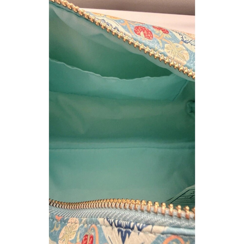 Morris & Co Strawberry Thief Make-up Toiletry Large Wash Bag Duck Egg Blue 9x6" - Picture 7 of 7